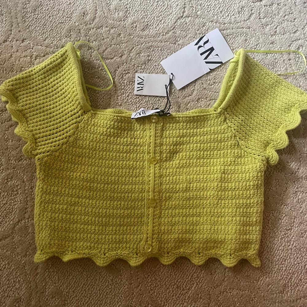 NWT Knit zara crop top